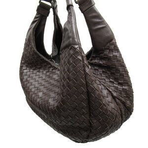 Bottega Veneta bag shoulder Dark intrecciato Brown Black leather